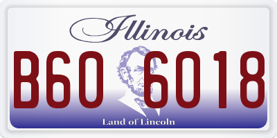 IL license plate B606018