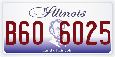 IL license plate B606025