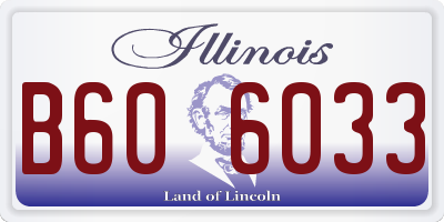 IL license plate B606033