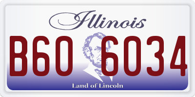 IL license plate B606034