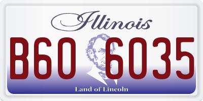 IL license plate B606035