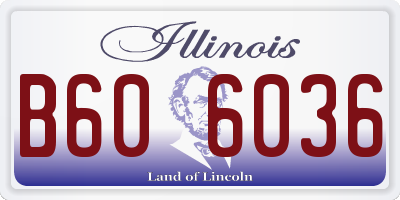 IL license plate B606036