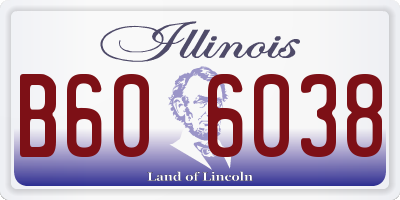 IL license plate B606038