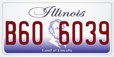 IL license plate B606039