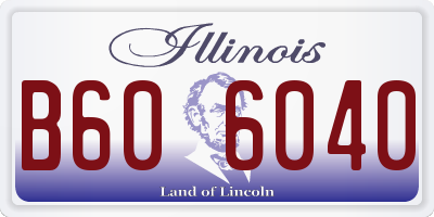 IL license plate B606040