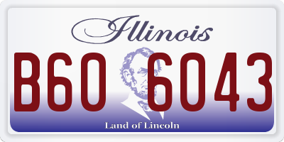 IL license plate B606043