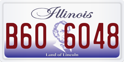 IL license plate B606048
