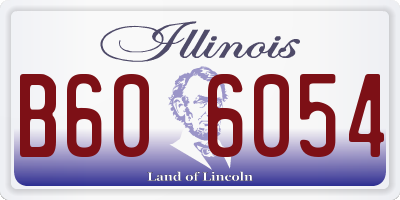 IL license plate B606054