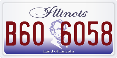 IL license plate B606058