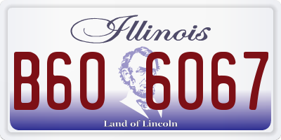 IL license plate B606067
