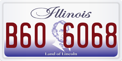 IL license plate B606068