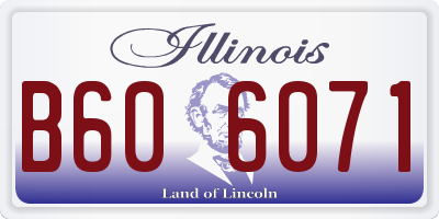 IL license plate B606071