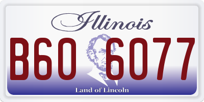 IL license plate B606077