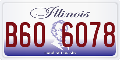 IL license plate B606078
