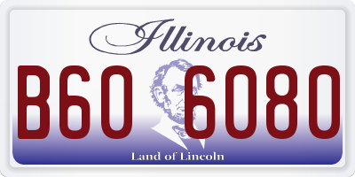 IL license plate B606080