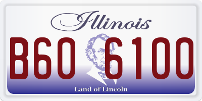 IL license plate B606100