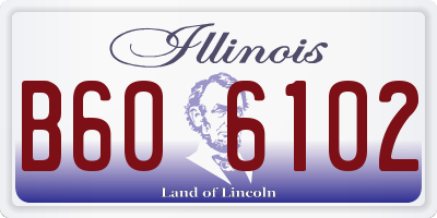 IL license plate B606102