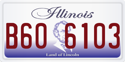 IL license plate B606103