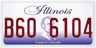 IL license plate B606104