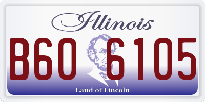 IL license plate B606105