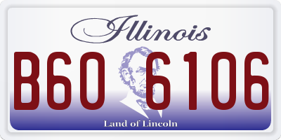 IL license plate B606106