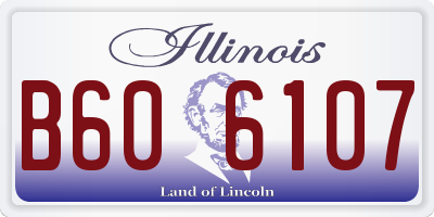 IL license plate B606107