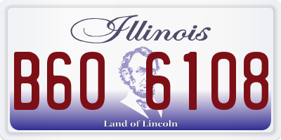 IL license plate B606108