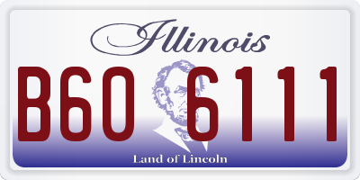 IL license plate B606111