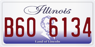IL license plate B606134