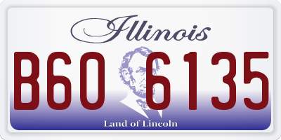 IL license plate B606135