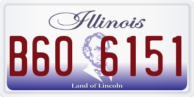 IL license plate B606151