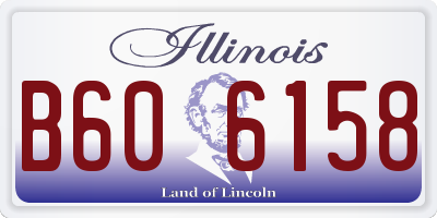 IL license plate B606158