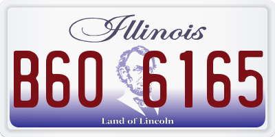 IL license plate B606165