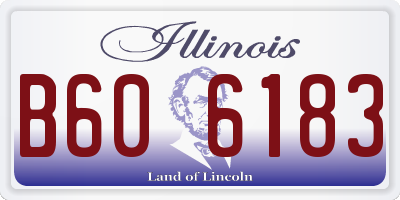 IL license plate B606183