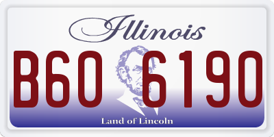 IL license plate B606190