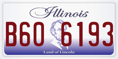 IL license plate B606193