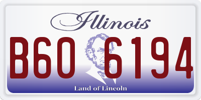 IL license plate B606194