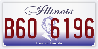 IL license plate B606196