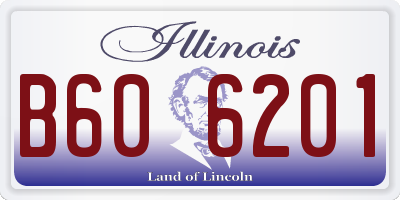 IL license plate B606201