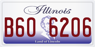 IL license plate B606206