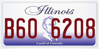 IL license plate B606208