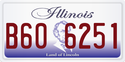 IL license plate B606251