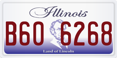 IL license plate B606268