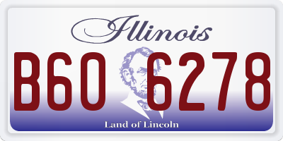 IL license plate B606278
