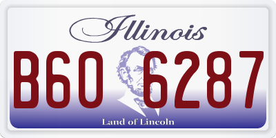 IL license plate B606287