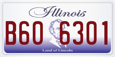 IL license plate B606301