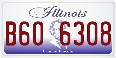 IL license plate B606308