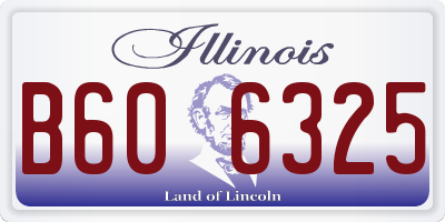 IL license plate B606325