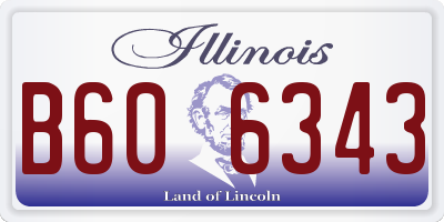 IL license plate B606343