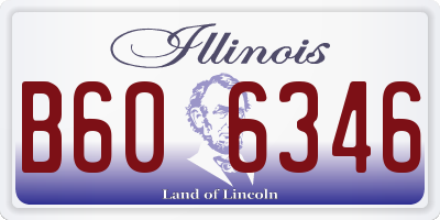 IL license plate B606346